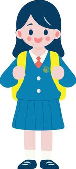 Illustration, children, student, uniform, 