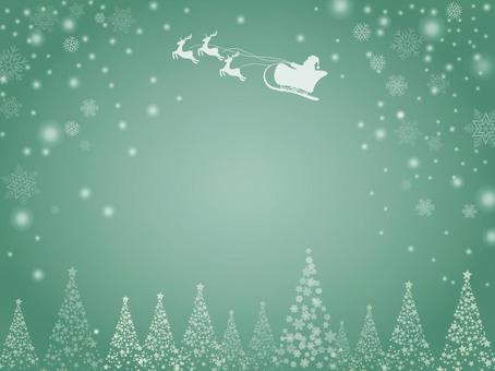 クリスマスカード(15-green) クリスマスカード(15-green) クリスマス,サンタクロース,ソリのイラスト素材