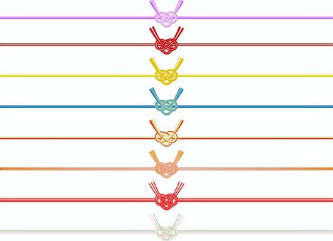 あわじ結び 水引 あわじ結び,水引,カラフル,慶事,縁起物,のし紙,お祝,贈り物,あわび結び,贈呈品のイラスト素材