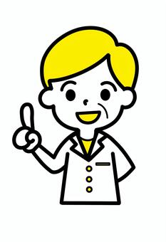医療従事者スタッフのイラスト(男性) 医療従事者,医療,医者,医師,薬剤師,看護師,人物,イラスト,アイコン,白衣のイラスト素材