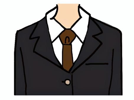 制服 制服,ワイシャツ,ネクタイ,学生,pop調,手描き,挿絵,ワンポイント,素材,商用可のイラスト素材