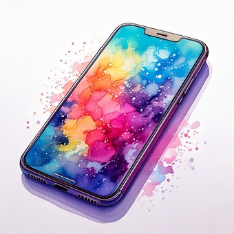 昭和レトロ風スマートフォンアイコン