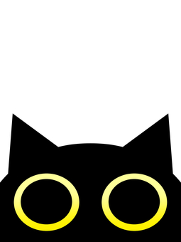 黒猫　透過あり 黒猫,猫,ハロウィン,秋,ポップ,クール,カード,ポストカード,10月,10月31日のイラスト素材