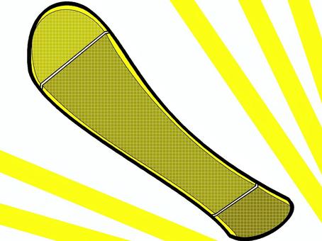 黄色モチーフのスノーボード スノーボード,冬,スポーツ,用品,モチーフ,カラー,雪山,スキー場,滑る,道具のイラスト素材