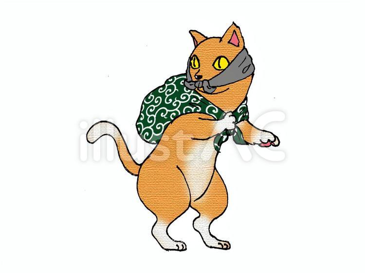 泥棒猫1 動物,ネコ,泥棒のイラスト素材