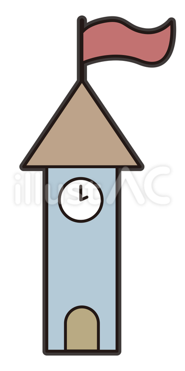 塔 時計塔,塔,時間のイラスト素材