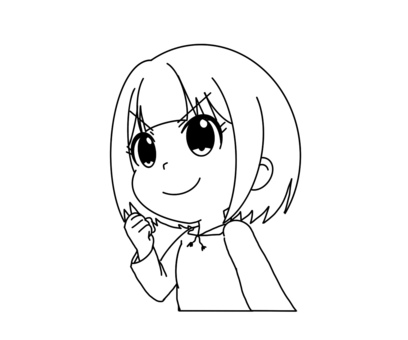 充滿希望的女孩(畫線), JPG 和 PNG 充滿希望的女孩(畫線), 希望, 目標, 理想, JPG 和 PNG