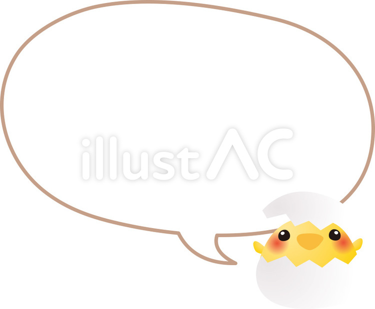 ひよこ吹き出しメモ ひよこ,たまご,吹き出しのイラスト素材