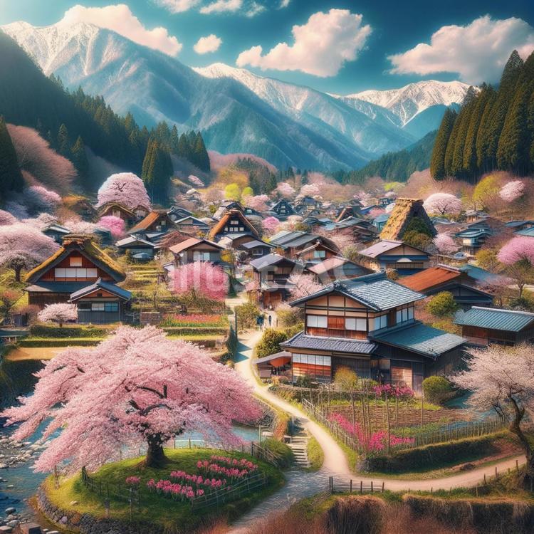 春のさくら さくら,桜,木のイラスト素材