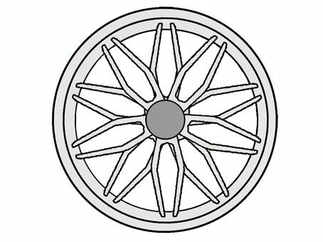 ホイール ホイール,パーツ,カスタム,交換,変更,ドレスアップ,タイヤ,pop調,手描き,挿絵のイラスト素材