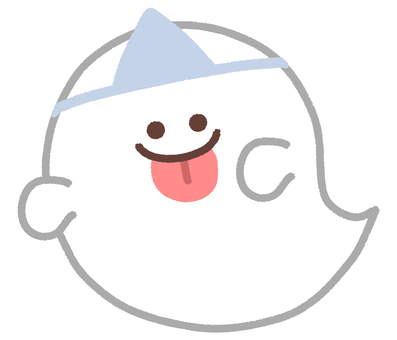 おばけ（三角巾） おばけ,幽霊,三角巾,天冠,べろ,肝試し,ホラー,怪談,お盆のイラスト素材