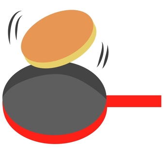 Illustration, pancake, frying pan, handwriting, 