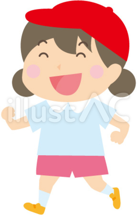 運動会　女の子 運動会,女の子,体操服のイラスト素材