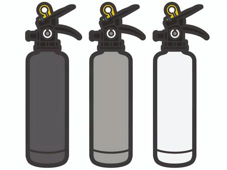 住宅用消火器３色セット03 消火器,消火,住宅用,火災,防災,災害,火事,防災訓練,アイコン,マークのイラスト素材