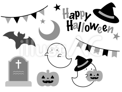 ハロウィンつめあわせ モノクロVer.