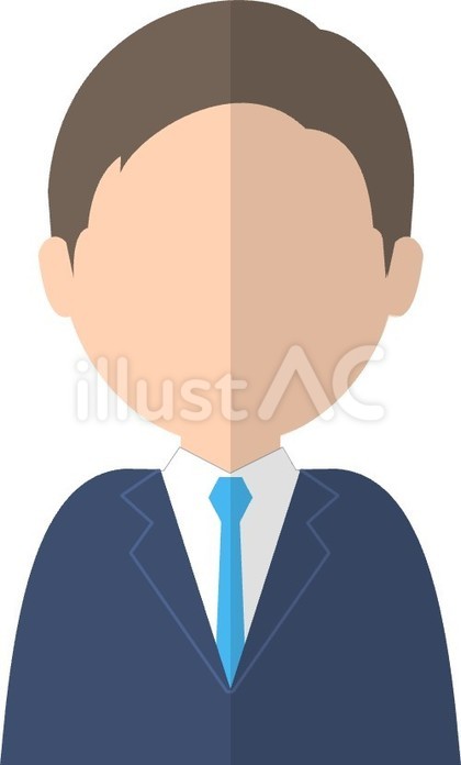 サラリーマン顔なしイラスト
