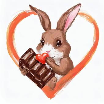 rabbit with heart, , JPG