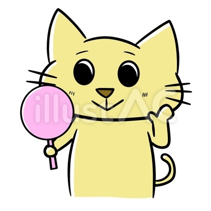 鏡を見る猫