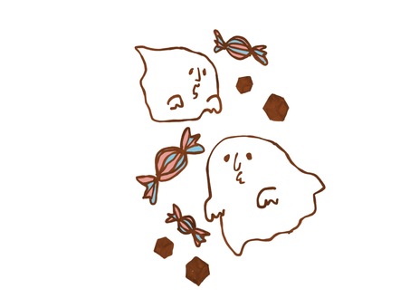 Illustration, ghost, sweets, snack, 