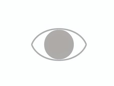 目のマーク 目,絵文字,見る,シンプル,手描き,瞳,凝視,注目,ピクトグラムのイラスト素材