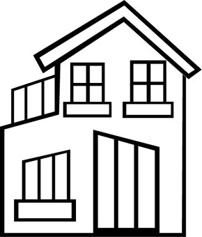 Illustration, building, a house, family, 