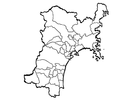 宮城県地図・市町村区分 （筆タッチ） 宮城県,宮城,地図,市町村,自治体,区分,県,東北,日本地図,筆のイラスト素材