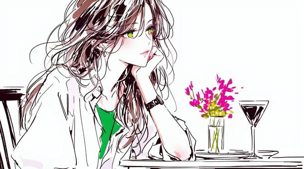 乱れた髪の中にも感じられる美しさと優雅さ