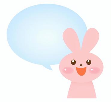 Illustration, a balloon, rabbit, speech balloon, JPG, PNG and AI