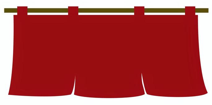 3枚生地のえんじ色ののれん 暖簾,無地,えんじ色,お店,看板,店先,入り口,商売,和風,日本のイラスト素材