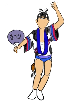 祭りの踊り  踊り,阿波踊り,女性,うちわ,郷土踊りのイラスト素材
