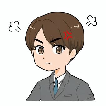 怒っているスーツ姿の男性 怒っているスーツ姿の男性 男性,スーツ,ぷんぷんのイラスト素材