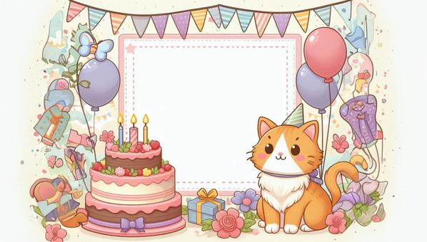 ハッピーバースデーフレーム ハッピーバースデーフレーム 誕生日,ハッピーバースデー,カラフルのイラスト素材