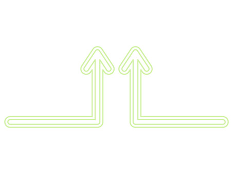 Illustration, sudhut tengen, on, arrow, 