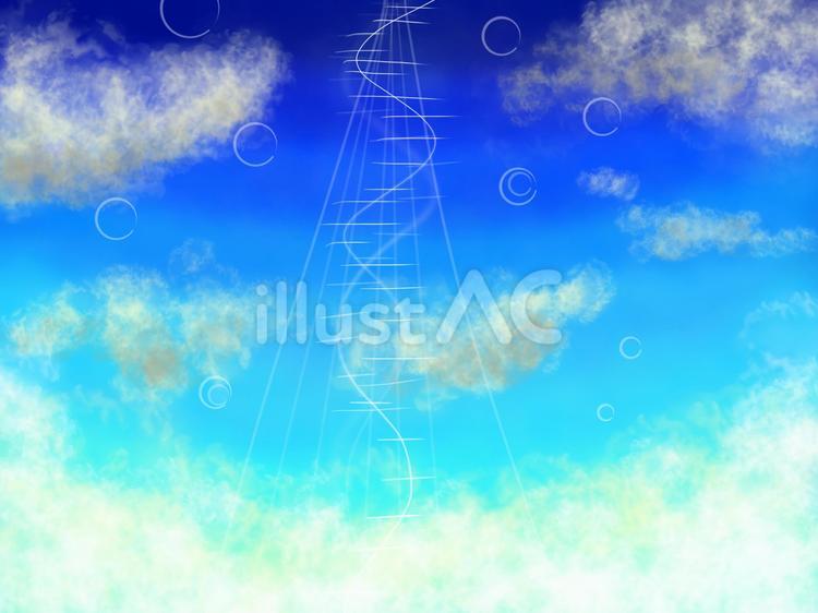 空への階段 壁紙,背景,神秘的のイラスト素材