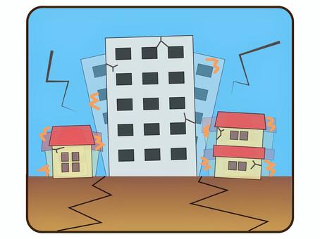 地震アイコン 地震アイコン 地震,災害,建物,危険,被害,揺れ,震災,家,ビル,アイコンのイラスト素材