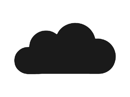 シンプルな雲のアイコン 曇り,くもり,雲,くも,空,入道雲,ふわふわ,もくもく,空模様,天気のイラスト素材