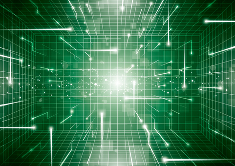 Illustration, digital, space, grid, 