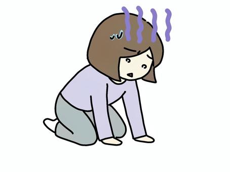 ショックでへなへなとへたりこむ人 ショックでへなへなとへたりこむ人 ショック,へたる,座り込む,汗,白目,困り顔,女性,落ち込み,へたりこむ,へなへなのイラスト素材
