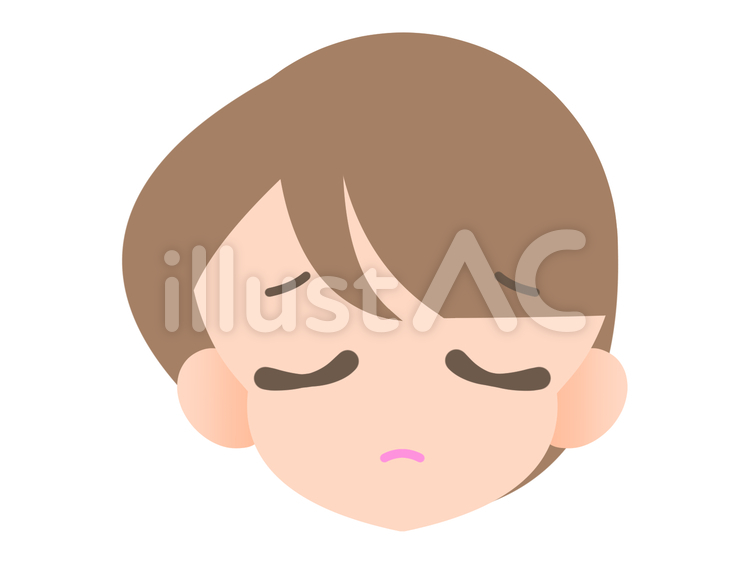  男性-落ち込む20180821 男性,顔,落ち込むのイラスト素材