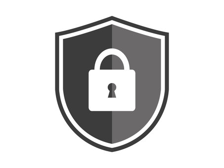 セキュリティ（鍵・黒・グレー） セキュリティ,ガード,安全,鍵,アイコン,インターネット,ネットワーク,サイバー,クラウド,デジタルのイラスト素材