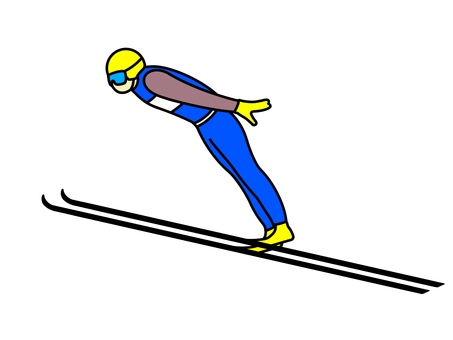 スキージャンプ スキージャンプ,競技,種目,ウインタースポーツ,運動,冬,迫力,ダイナミック,人,人物のイラスト素材