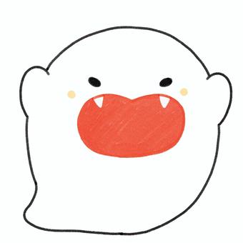 がおーってするこわ〜いオバケちゃん おばけ,お化け,オバケ,ghost,幽霊,怖い,恐怖,ホラー,horror,びっくりのイラスト素材