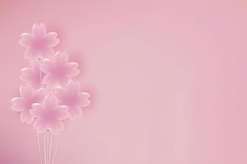 Illustration, cherry blossoms, balloon, flower, 