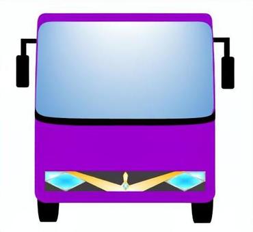 バス99 バス,観光バス,大型バス,正面,ユニーク,オリジナル,車,乗り物,紫,イラストのイラスト素材