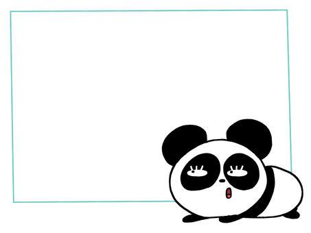 フレーム付きパンダ絵