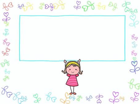 Flower and girl message board, girl, message board, flower, JPG and PNG