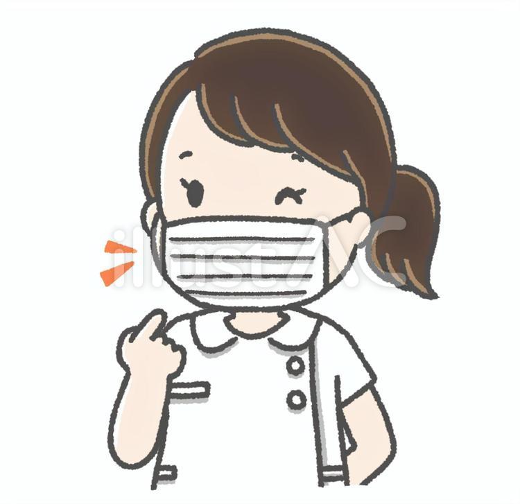 マスク　看護師 看護師,ナース,医療従事者のイラスト素材