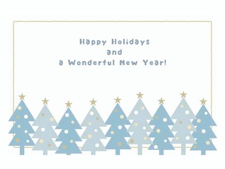 ブルーツリーのカードB ブルーツリーのカードB クリスマスツリー,ツリー,クリスマス,くすみカラー,くすみ,ブルー,ブルーグレー,落ち着いた,シンプル,ポストカードのイラスト素材