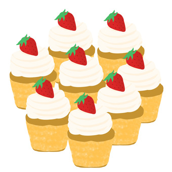 Strawberry cupcake buffet, strawberry, cupcake, buffet, JPG and PNG