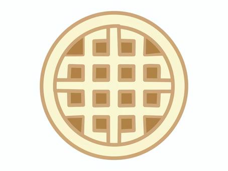 アイコン【ワッフル】 アイコン,ワッフル,スイーツ,デザート,食べ物,料理,素材,デザイン,サンプル,シンボルのイラスト素材